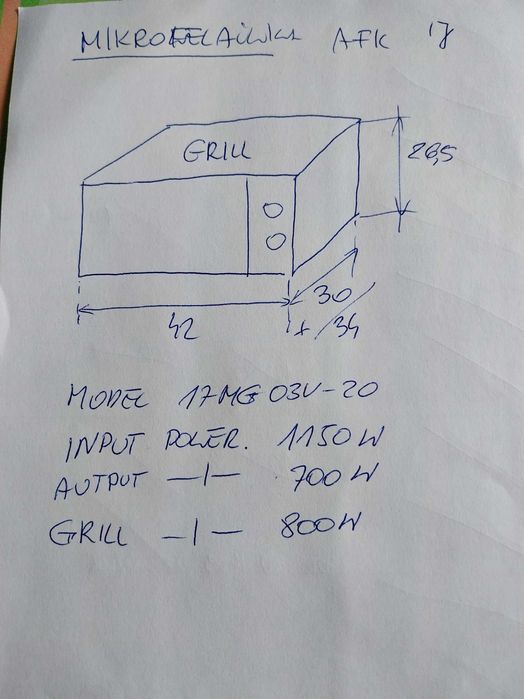 Mickrofalówka mała z grilem