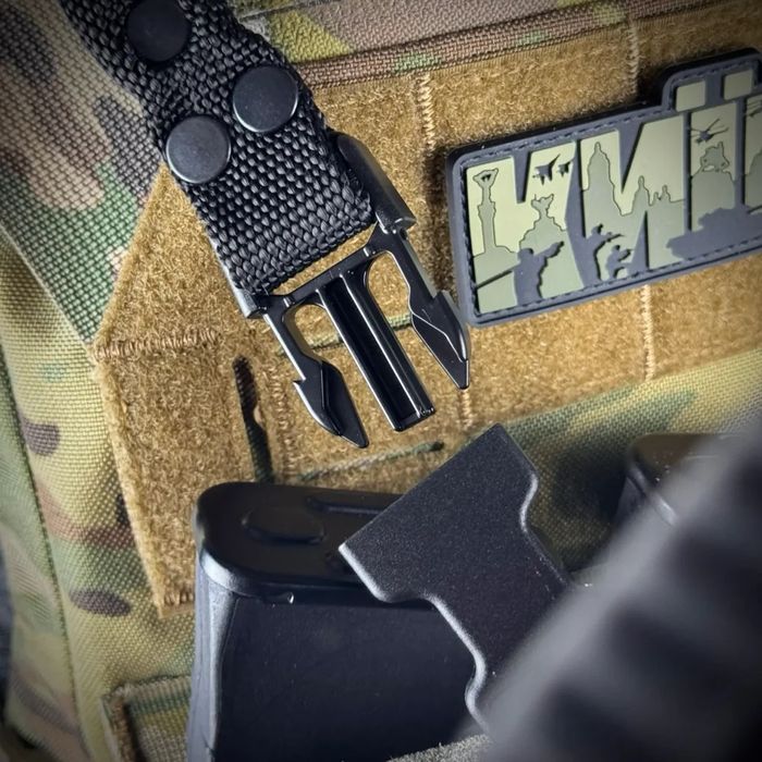 Одноточковий ремінь для зброї з кріпленням до плитоноски (карабін H&K або QD антабка)
