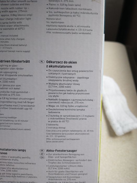 Odkurzacz do okien z akumulatorem SilverCrest