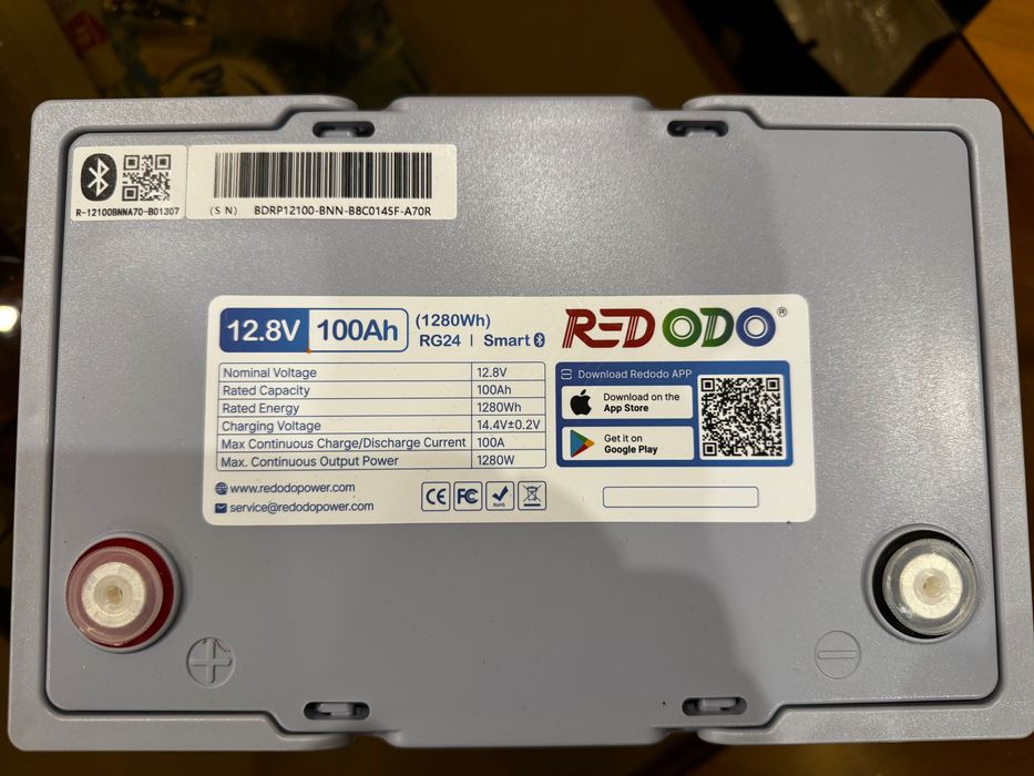 Наявність Акумулятор REDODO 12V 100Ah RG24 Smart Bluetooth LiFePo4