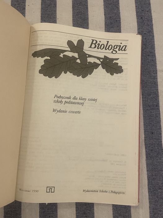 Biologia klasa 6 podręcznik z 1990