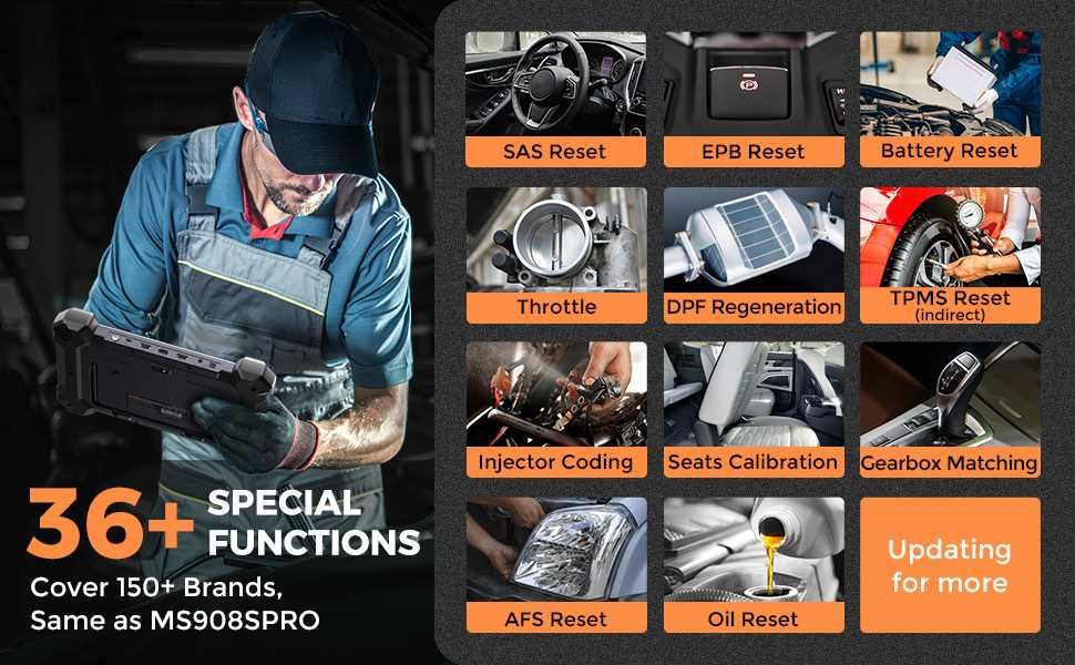 Autel MaxiCOM MK908 II Maq Diagnóstico OBD Codificação Online (NOVO)