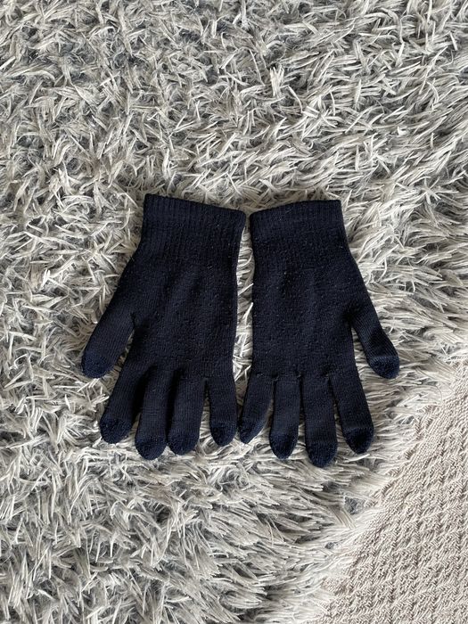 Granatowe rękawiczki dotykowe do telefonu smartfona unisex gloves