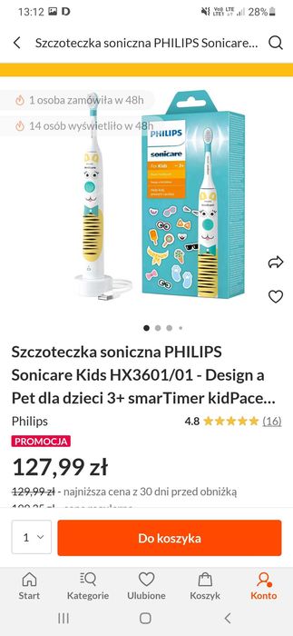 Szczoteczka soniczna dla dziecka Philips