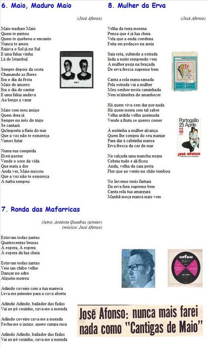 José Afonso	- - - - -		Cantigas do Maio	- - - - -	LP