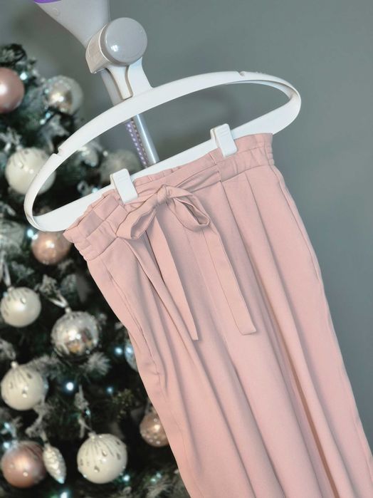 Nowe spodnie damskie eleganckie Zara Basic Collection S 36 różowe