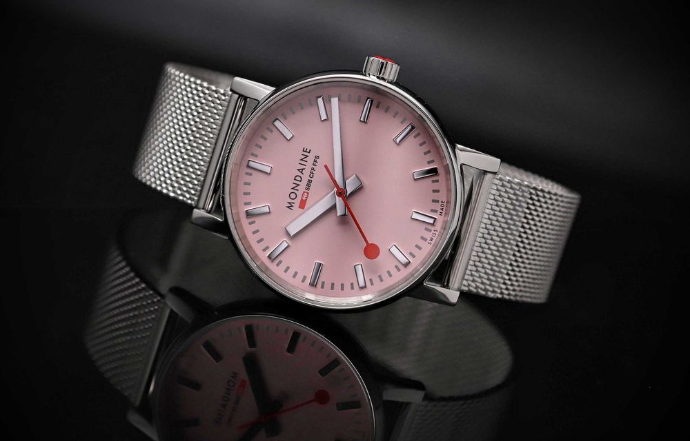 Mondaine MSE.35130.SM evo2 Wild Rose Swiss 35mm Różowy Zegarek Damski
