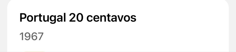 Moeda portuguesa de XX centavos