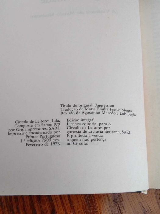 Livro - Agressividade