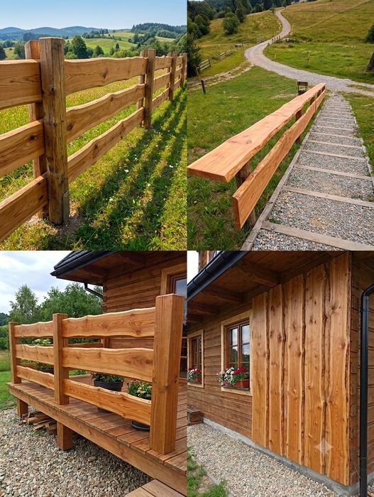 Deski na ogrodzenie Ranczo PREMIUM Modrzew