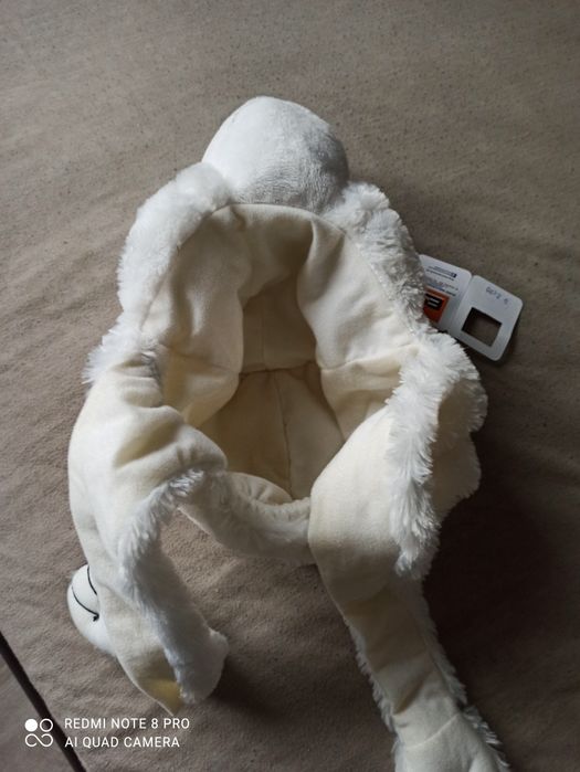 Czapka biały miś