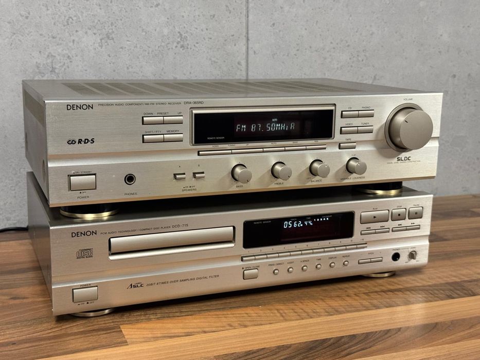Denon DRA-365RD + DCD-715 – Zestaw Stereo Hi-Fi Natural Sound