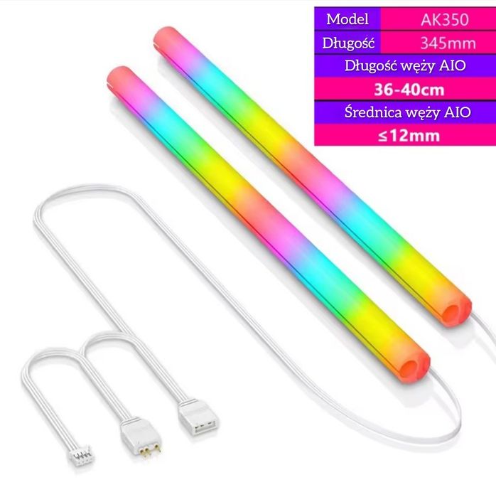 Nakładka silikonowa aRGB na węże chłodzenia wodnego AK350