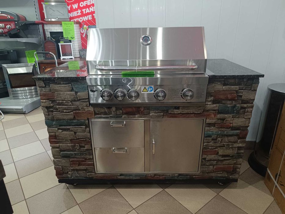 Grill Gazowy El Fuego BURLINGTON 19.8KW STAL NIERDEWNA Kamienny Blat !