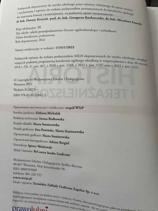 Historia i teraźniejszość 1 WSiP