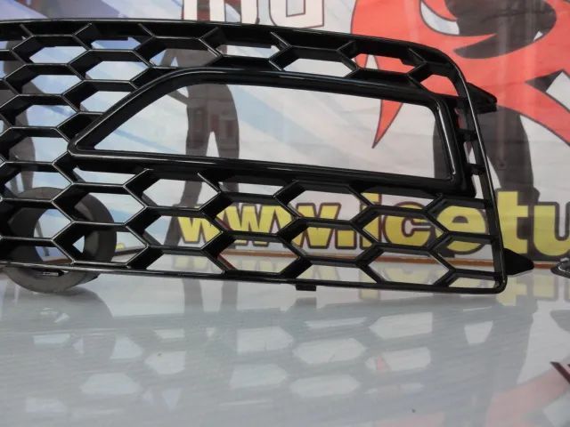 Grelhas faróis nevoeiro Audi A4 B8 12-15 RS LOOK preto piano brilhante (para-choques sline e S4)