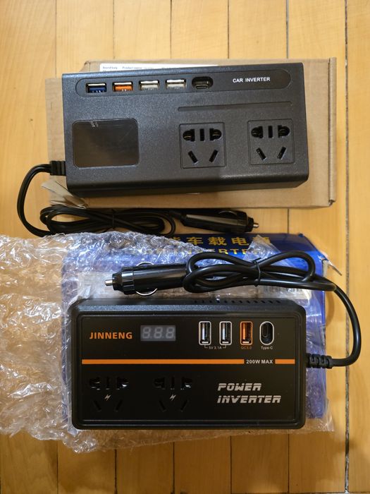 Інвертор автомобільний 120Вт/max200Вт/12В-24А