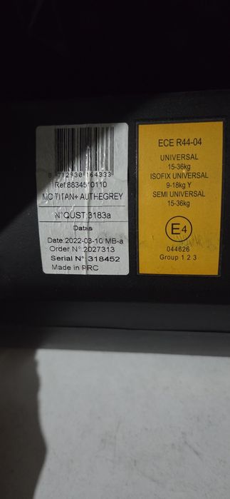 Cadeira auto Maxi cosi