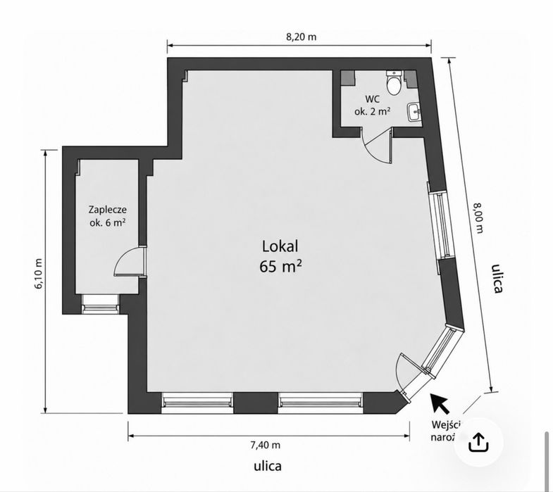 Lokal Chorzów Batory 65m kwadratowych