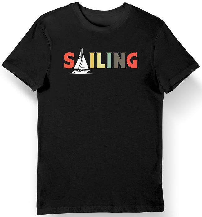 Koszulka męska żeglarska sailing czarna 3XL