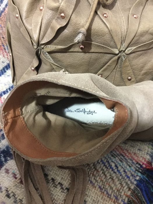 Замшевые ботинки чоботи з бахромою кожаные легкие шкіряні черевички 35