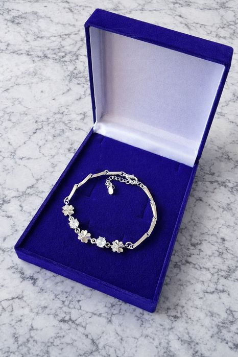 Bransoletka srebrna z cyrkoniami