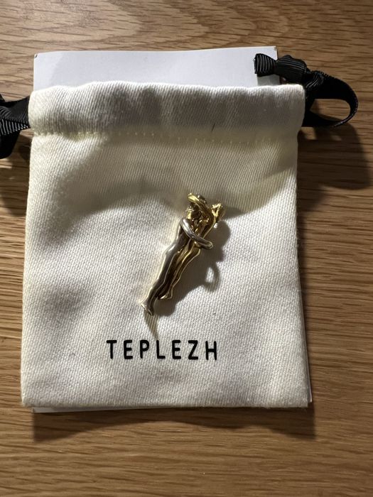 Парний срібний кулон із золотим покриттям від Teplezh