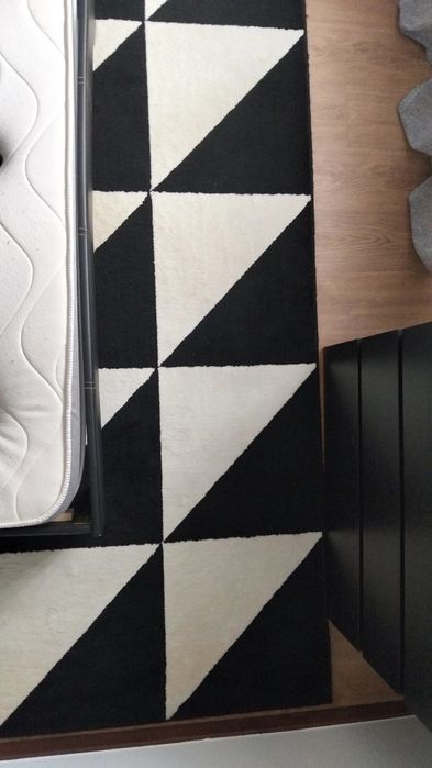 Tapete preto e branco Grande