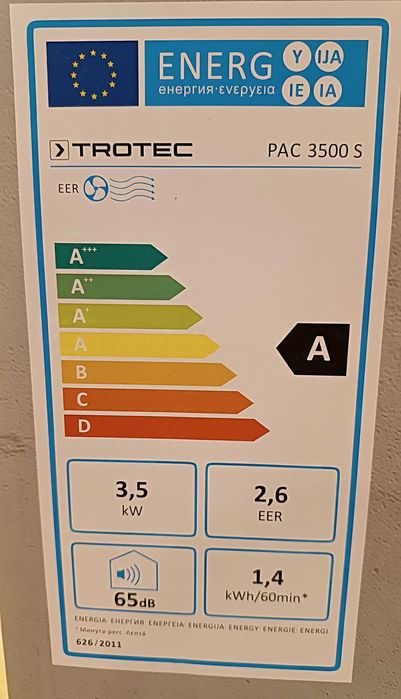 Klimatyzator przenośny 3,5 kW 46 m² / 115 m³