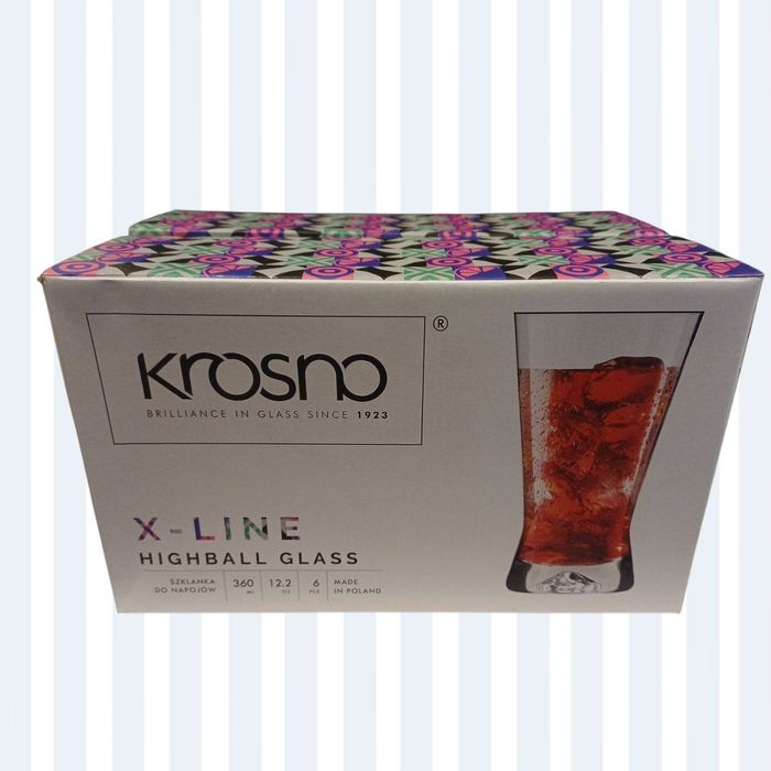 Szklanki Highball KROSNO X-Line 360ml – Komplet 6szt