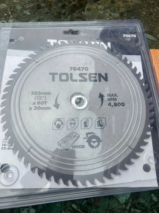 Циркулярна, Дискова пила TOLSEN 305х60Тх30мм, ATT 250x32/30/25,4ммx60T