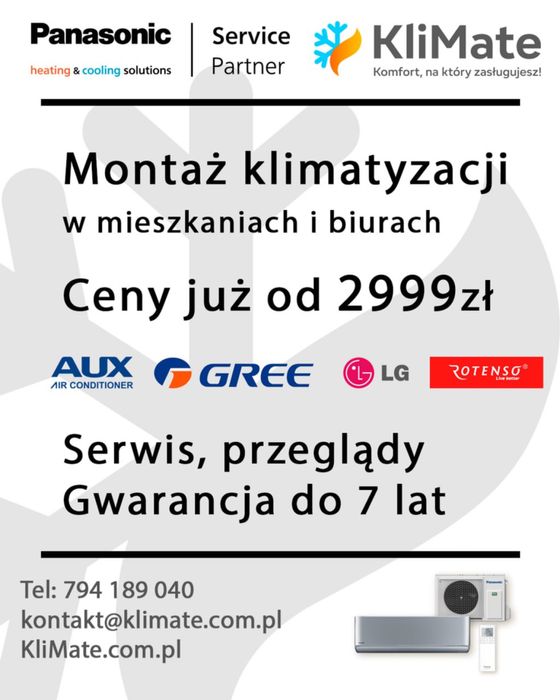 Klimatyzacja z profesjonalnym montażem. Serwis i przeglądy