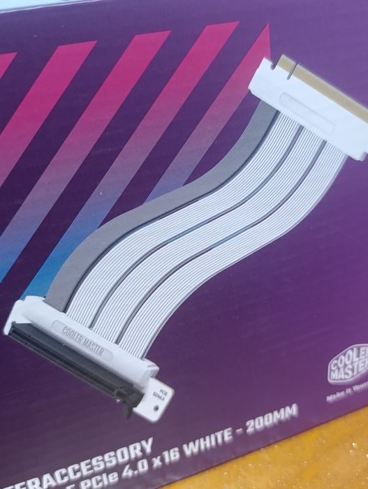 Cabo Riser PCIe 4.0 branco 20cm452215981789030402