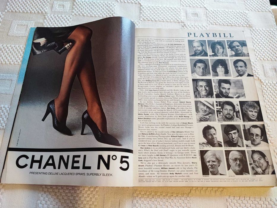 Playboy 1986 Andy Warhol,Ediçao americana