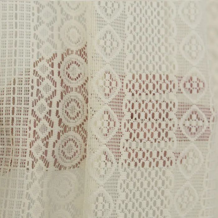 Komplet piękne 2 firany koronkowe boho