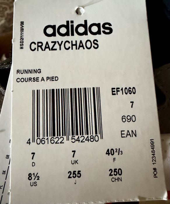 Ténis Adidas Crazy Chaos Corrida NOVOS