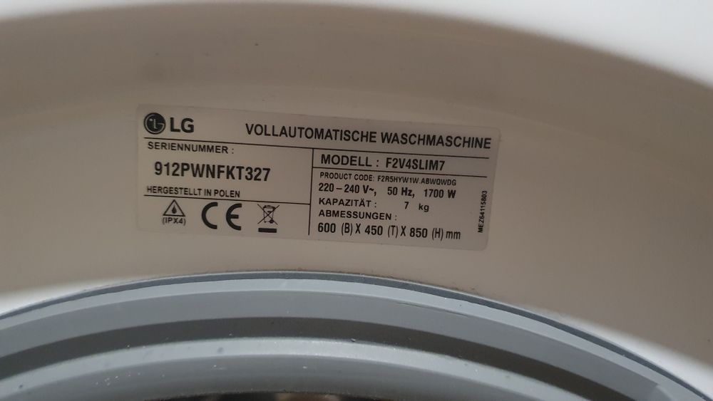 Пральна машина 2020г,стиралка узкая LG F2V4SLIM7 45см  Direct Drive