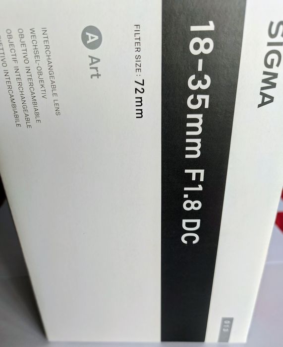 Sigma 18-35mm F1.8 DC Art Canon EF