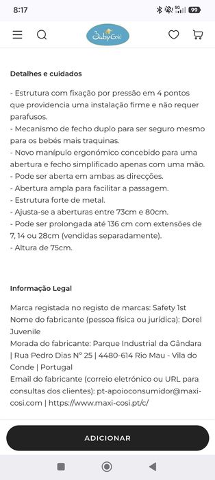 Grades com extensores escada