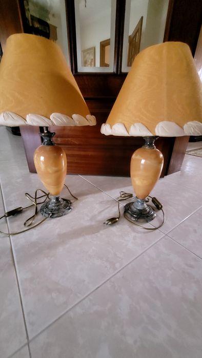 2 candeeiros mármore