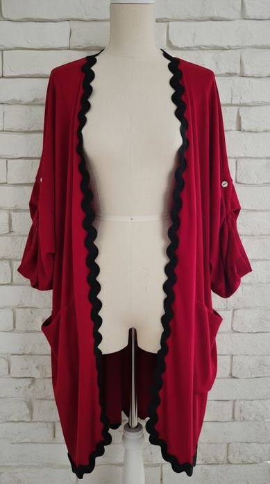 Wyprzedaż Włoska narzutka prążek plus size xxxl 50 52 54