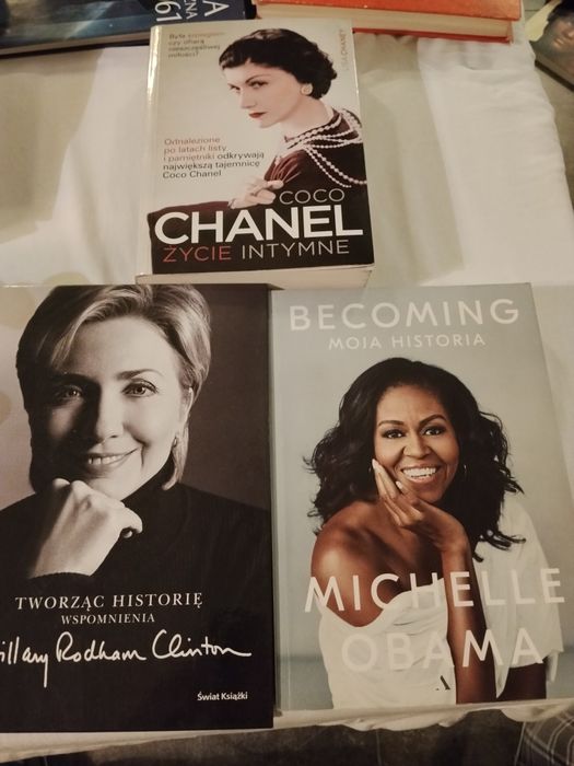 Zestaw trzech biografi - Chanel, Michelle Obama i Hilary Clinton