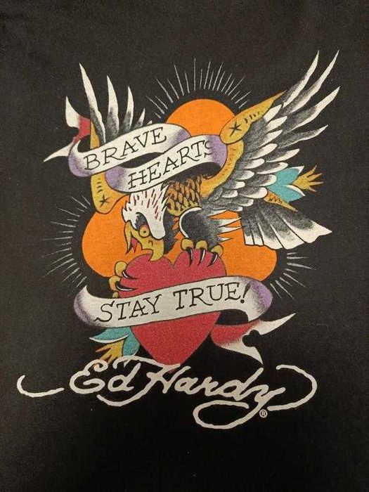 Чоловіча футболка Ed Hardy (brave hearts stay true) розмір L