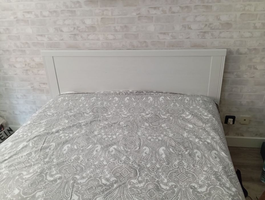 Cama casal Ikea   4 Gavetas Branca como Nova