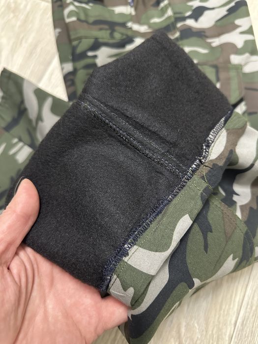 Теплі камуфляжні штани фліс утеплені брюки камуфляж 46