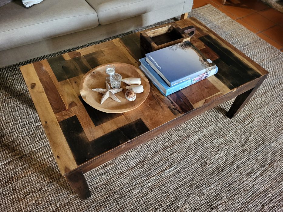 mesa, cabeceira, apoio, centro, area, rustico