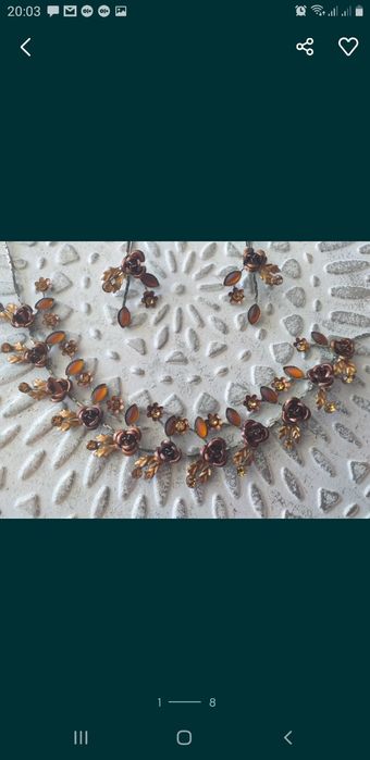 Zestaw biżuterii damskiej naszyjnik+ kolczyki