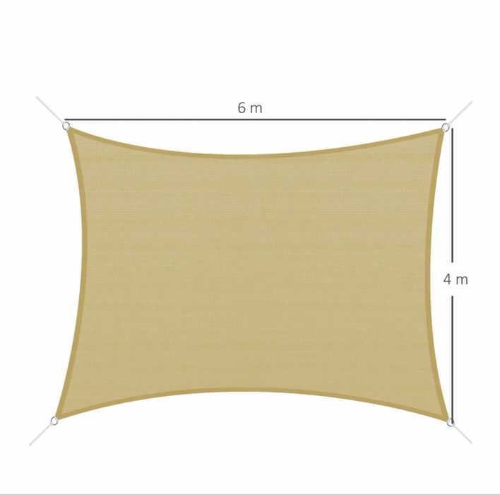 Toldo vela 6x4m