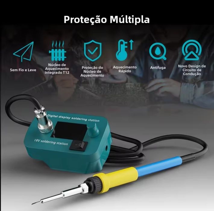 Ferro de Soldar a Estanho a Bateria
