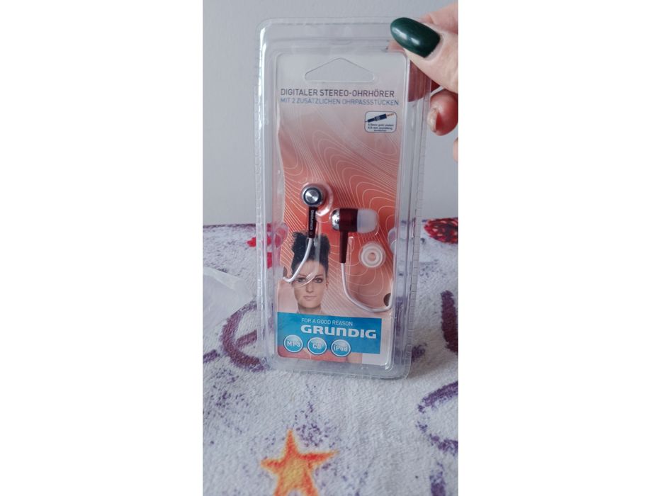Nowe Słuchawki Douszne Stereo Grundig